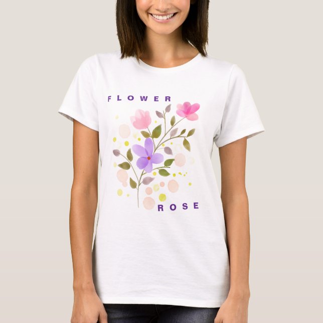 Bloom With Grace - Elegant Pastel Floral Women’s  T-Shirt (Front)