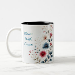Bloom With Grace Floral Design Coffee Mug