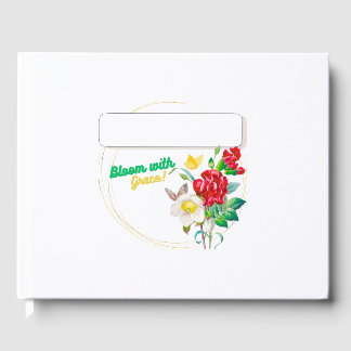 Bloom with Grace Floral Guest Book – Elegant Event