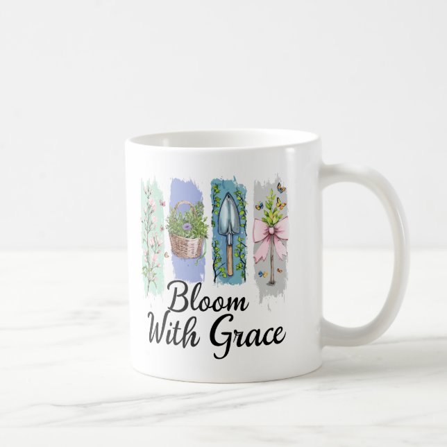 Bloom with Grace Garden Floral Art Coffee Mug (Right)