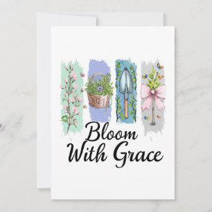 Bloom with Grace Garden Floral Art Invitation