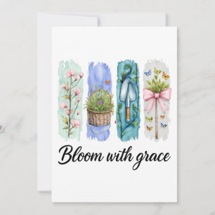 Bloom with Grace Garden Floral Art Invitation