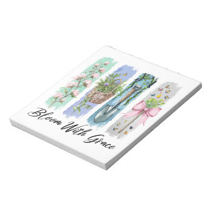 Bloom with Grace Garden Floral Art Notepad