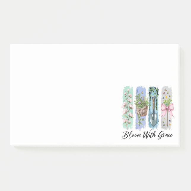 Bloom with Grace Garden Floral Art Post-it Notes (Front)