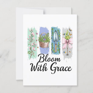 Bloom with Grace Garden Floral Art Postcard