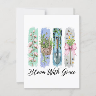 Bloom with Grace Garden Floral Art Postcard