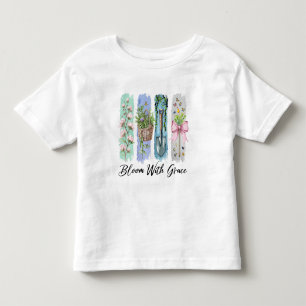 Bloom with Grace Garden Floral Art Toddler T-Shirt