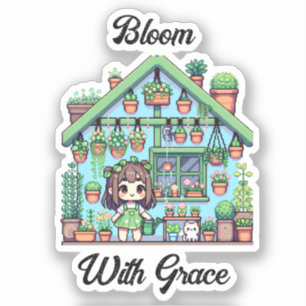 Bloom with Grace Kawaii Girl with Plants