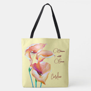 Bloom with Grace Pastel Fluid Colours Tote Bag