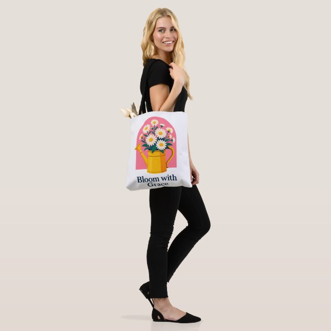 Bloom with Grace Tote Bag (On Model)