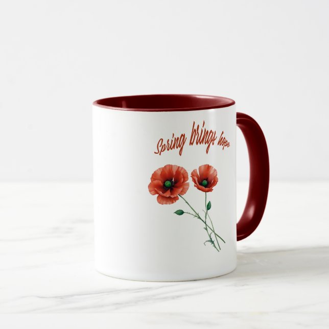 "Bloom with Hope – Spring Flower Mug" Mug (Front Right)