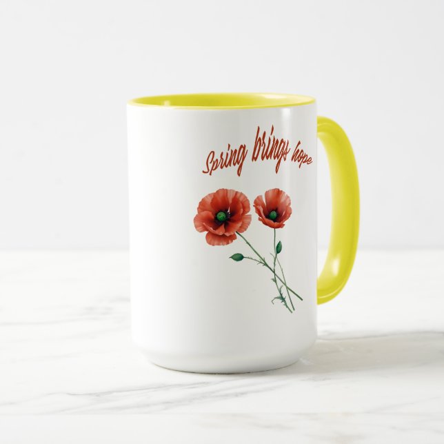 "Bloom with Hope – Spring Flower Mug" Mug (Front Right)