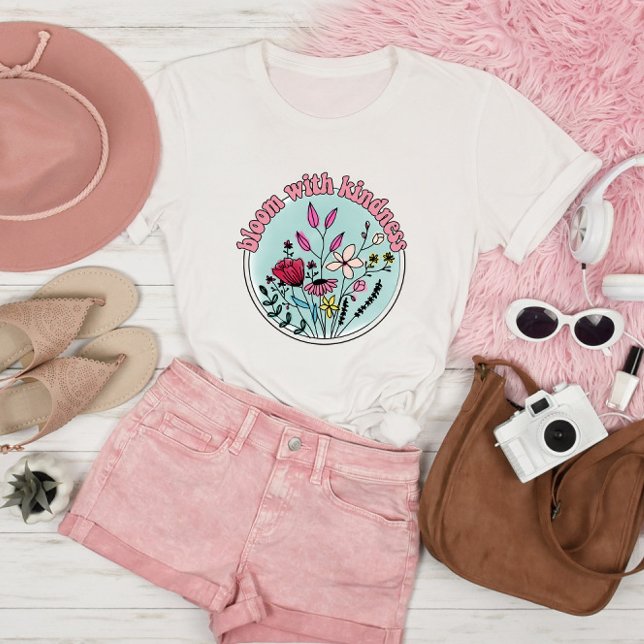 Bloom with Kindness Vintage Wildflower Art T-Shirt (Creator Uploaded)