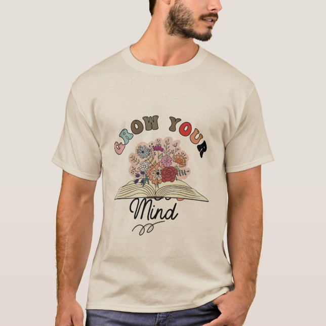 Bloom With Knowledge: Read & Grow T-Shirt (Front)