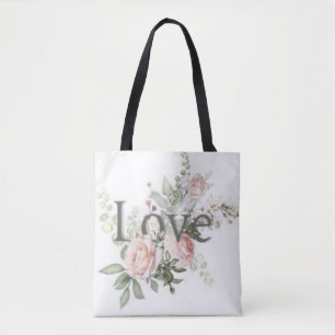 Bloom with Love: Watercolor Floral Tote Bag