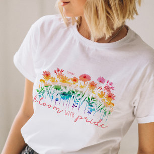Bloom with Pride LGBTQ Watercolor Wildflowers Tri-Blend Shirt