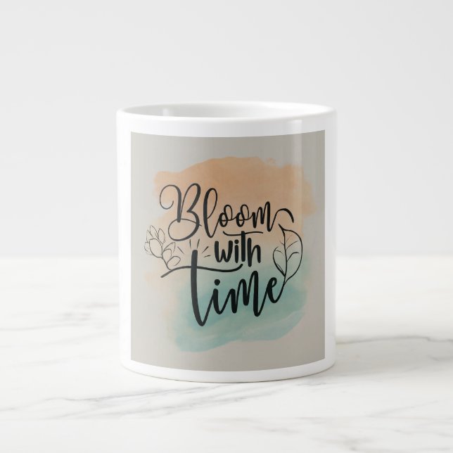 Bloom With Time  Large Coffee Mug (Front)