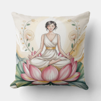 Bloom Within Meditation Pillowcase Cushion