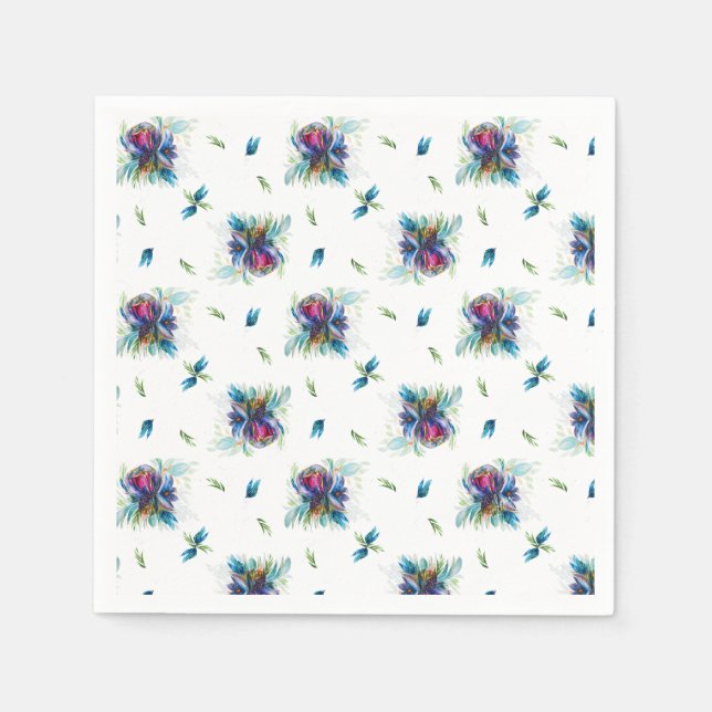 Bloomage Peony Signature Floral Napkin (Front)