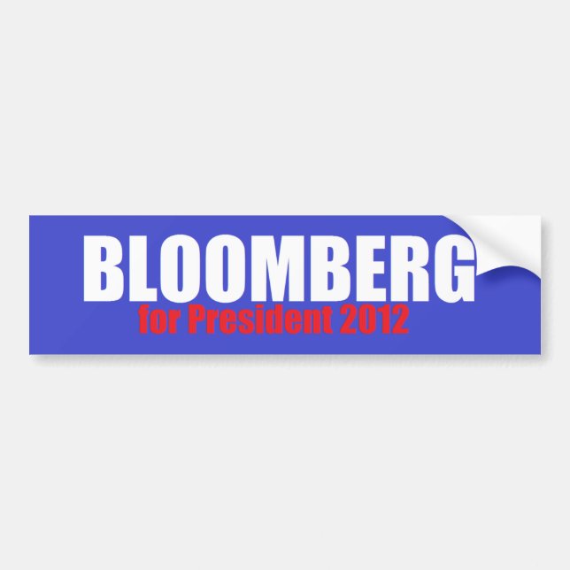 Bloomberg 2012 bumper sticker (Front)