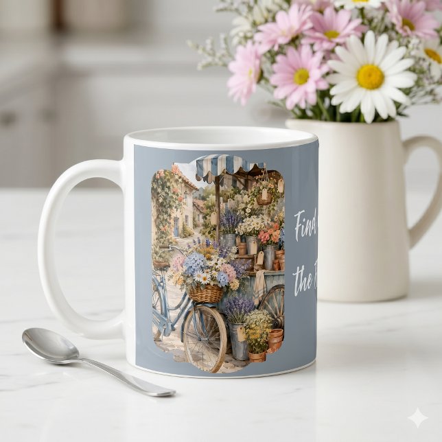 Bloomcore Flower Market Bicycle Coffee Mug (Bloomcore Flower Market Bicycle Coffee Mug)