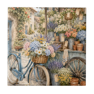 Bloomcore Flower Market Bicycle Tile