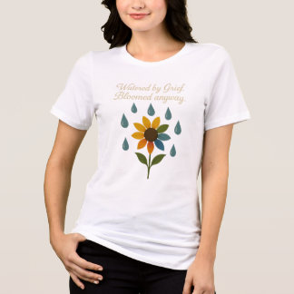 Bloomed Anyway– A Flower Grown from Grief Tri-Blend Shirt