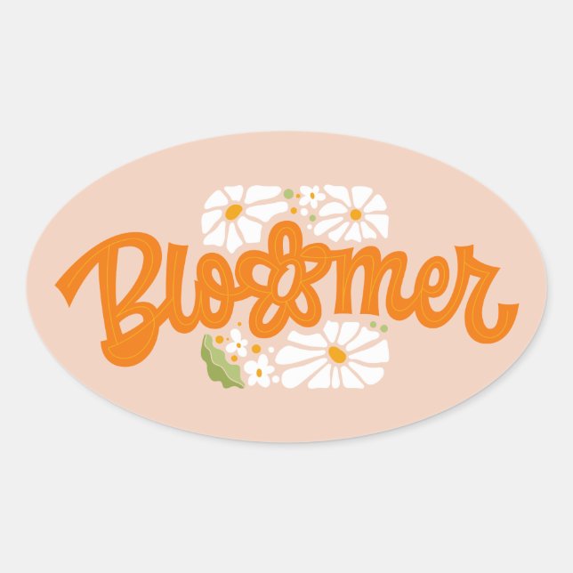 Bloomer Oval Sticker (Front)