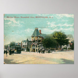 Bloomfield Ave., Montclair NJ 1908 Vintage Poster