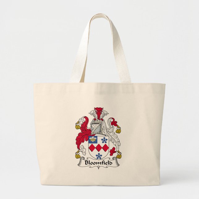 Bloomfield Family Crest Large Tote Bag (Front)