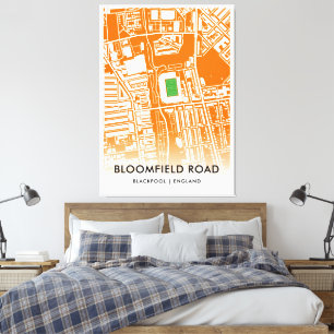 Bloomfield Road Stadium in Blackpool, England Canvas Print