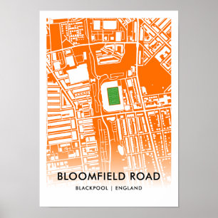 Bloomfield Road Stadium in Blackpool, England Poster