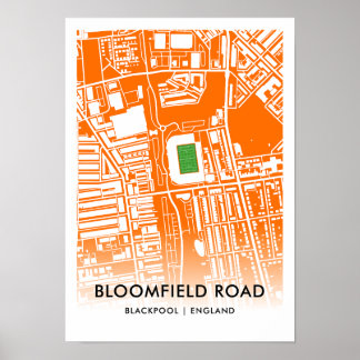 Bloomfield Road Stadium in Blackpool, England Poster