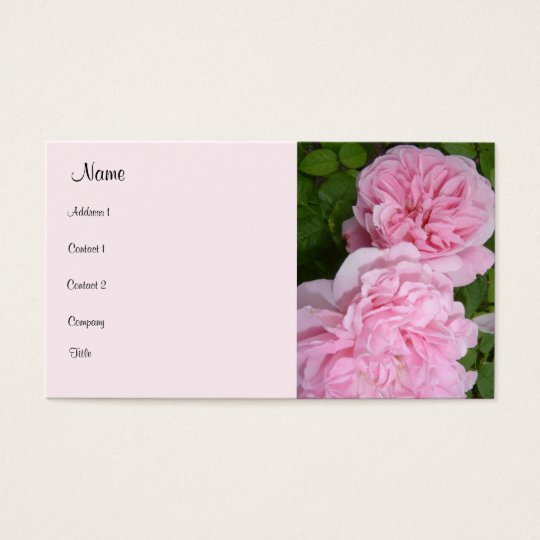 Bloomin' Pink Roses Business Card