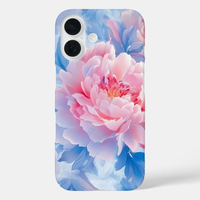 Blooming Abstract Watercolor Peony  Case-Mate iPhone Case (Back)