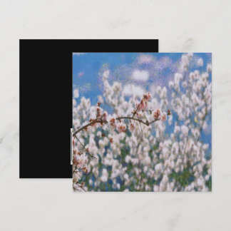 Blooming Almond Tree Pointillism Artwork Invitation