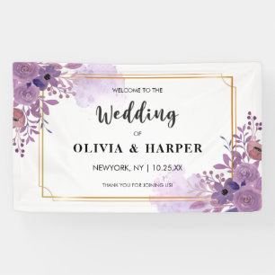 Blooming Amethyst Vintage Golden Frame Backdrop Ba Banner