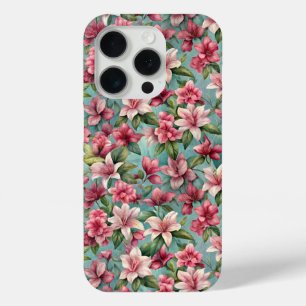 Blooming Azaleas Pattern iPhone 15 Pro Case