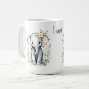 Blooming Baby Elephant Coffee Mug
