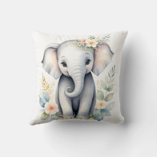 Blooming Baby Elephant Cushion