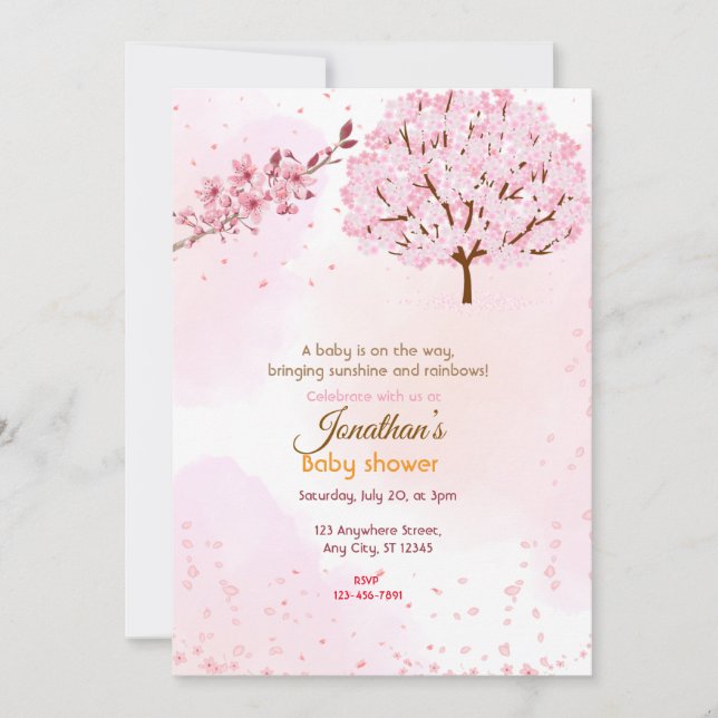 Blooming Baby Shower Invitation (Front)