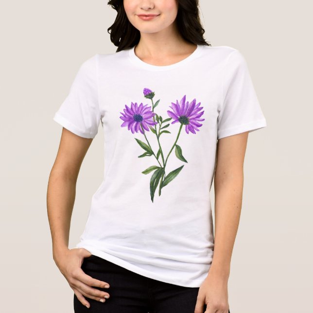 Blooming Beauty - Floral Leafy Tee (Front)
