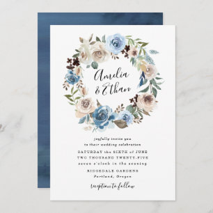 Blooming Beauty   Floral Wedding Invitation