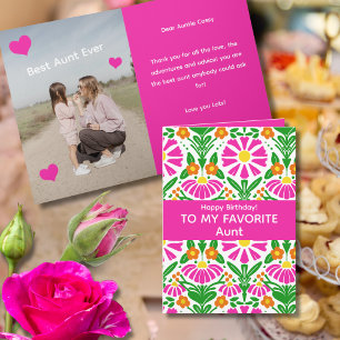 Blooming Birthday Wishes! To Favorite Aunt Card