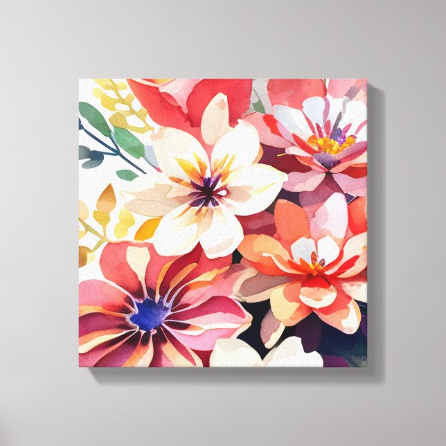 Blooming Bliss Floral Canvas Art (Front)