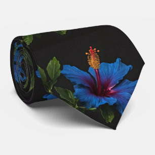 Blooming Blue Hibiscus Flower, Tie