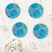 Blooming Bluebells Floral Coaster Set