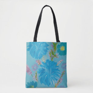 Blooming Bluebells Floral Tote Bag