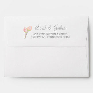 Blooming Blush Floral Wedding Envelopes