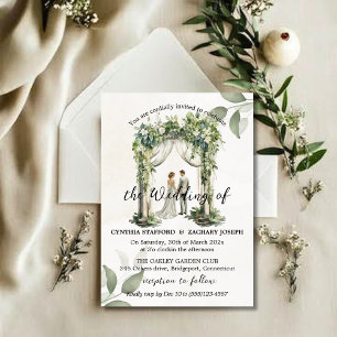 Blooming Botanical Arch Wedding Invitation